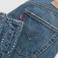 Women's 501'90s Dark Indigo Straight Fit Mid Rise Jeans - Detail View
