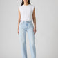 Women's 501'90s Light Indigo Straight Fit Mid Rise Jeans - Front View