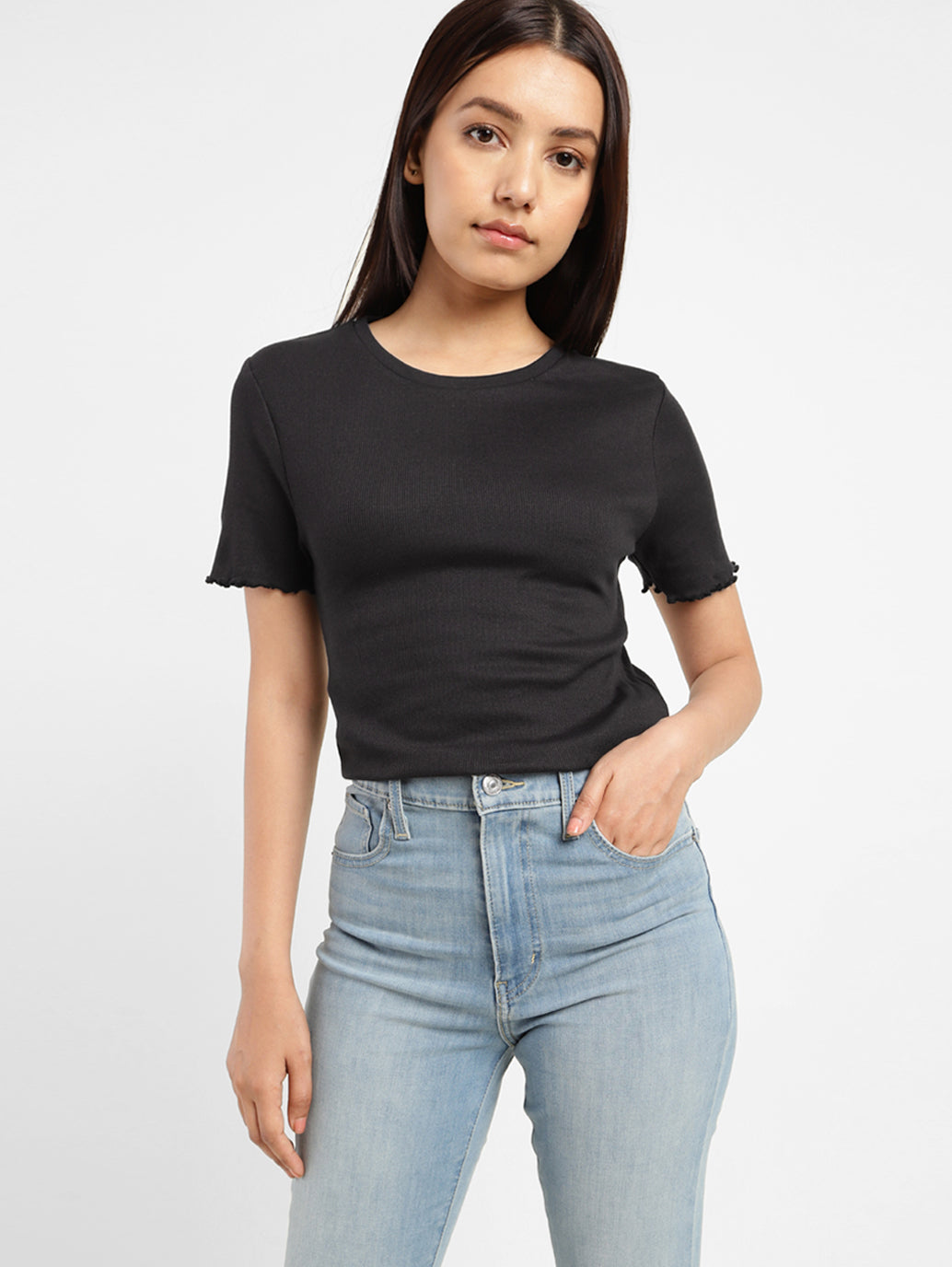 Women's Solid Regular Fit T-Shirt
