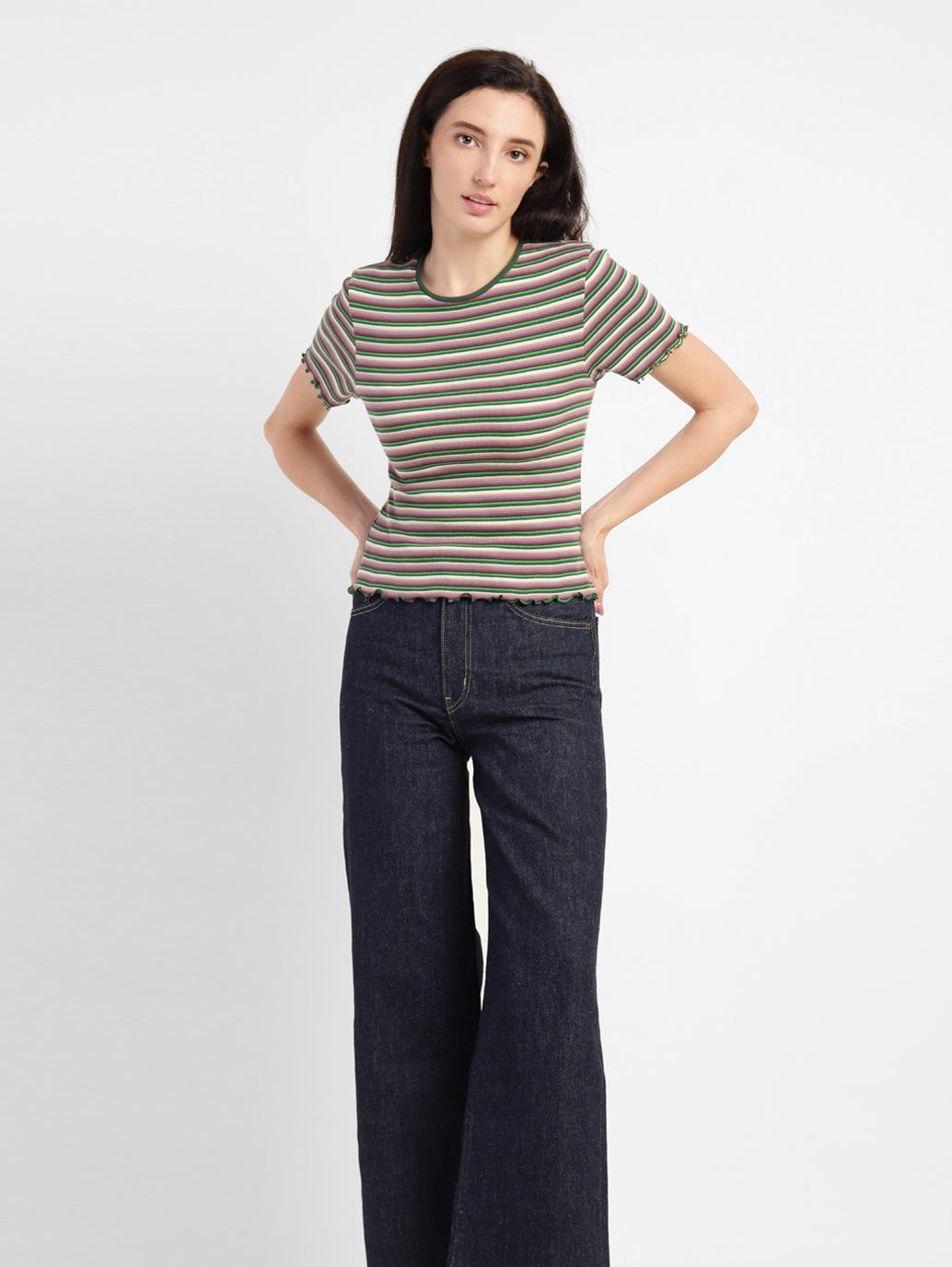 Women's Striped Regular Fit T-Shirts