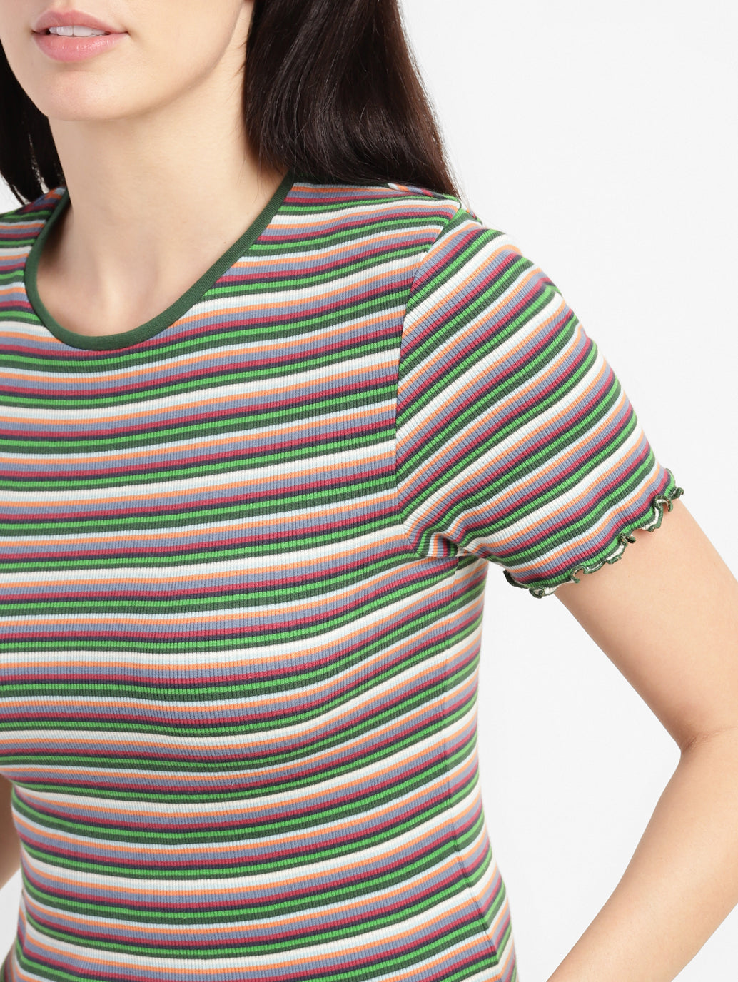 Women's Striped Regular Fit T-shirt