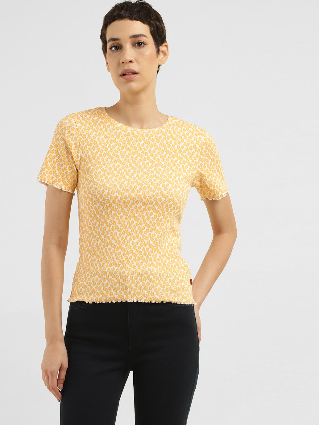 Women's Floral Print Slim Fit T-shirt