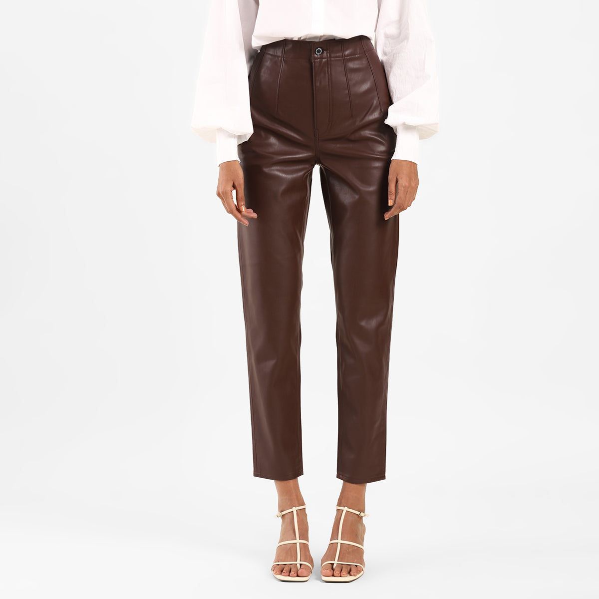 LEVI'S RED / asymmetry leather pants
