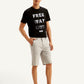 Men's Light Grey Regular Fit Shorts