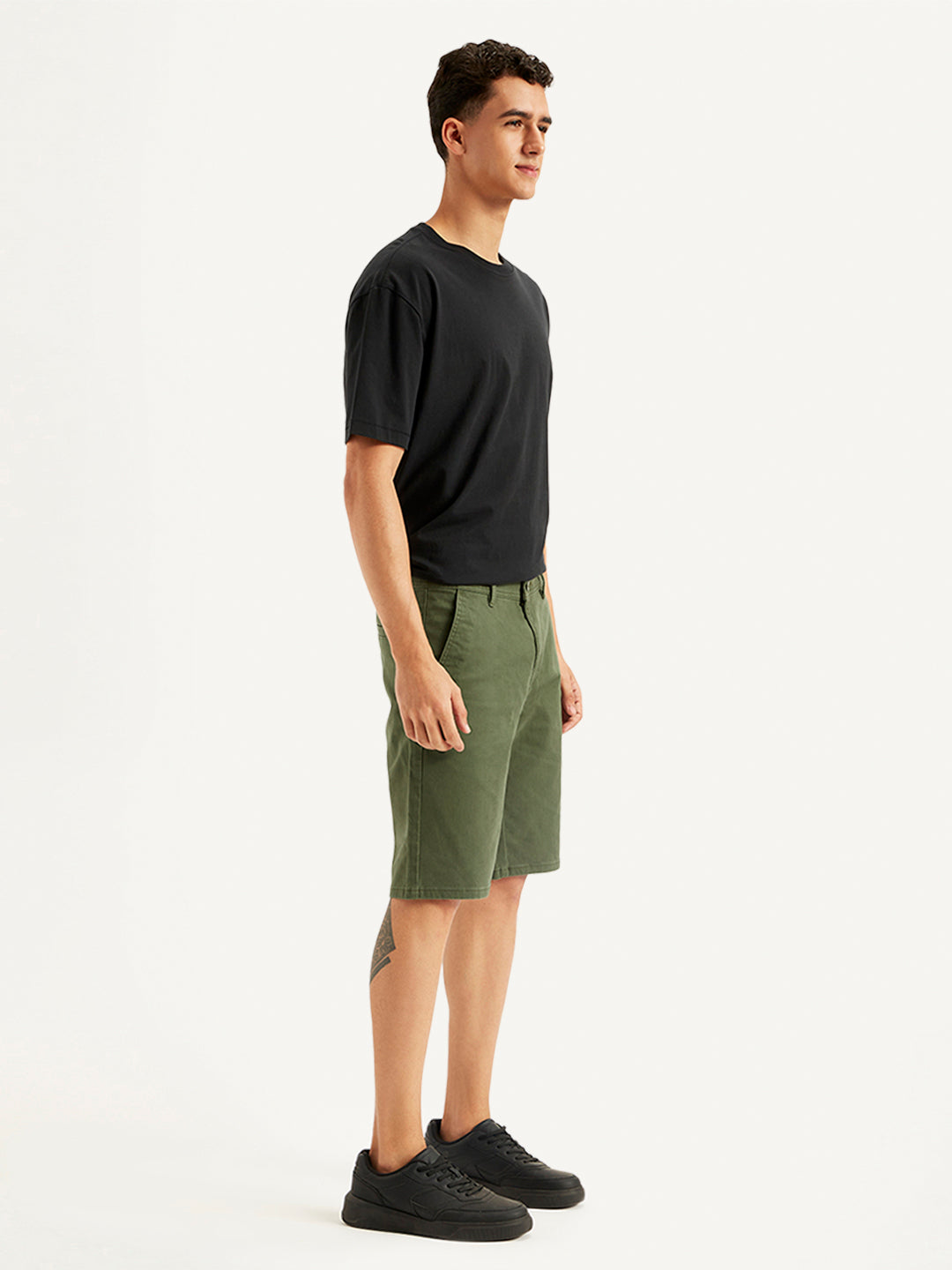 Men's Olive Regular Fit Shorts