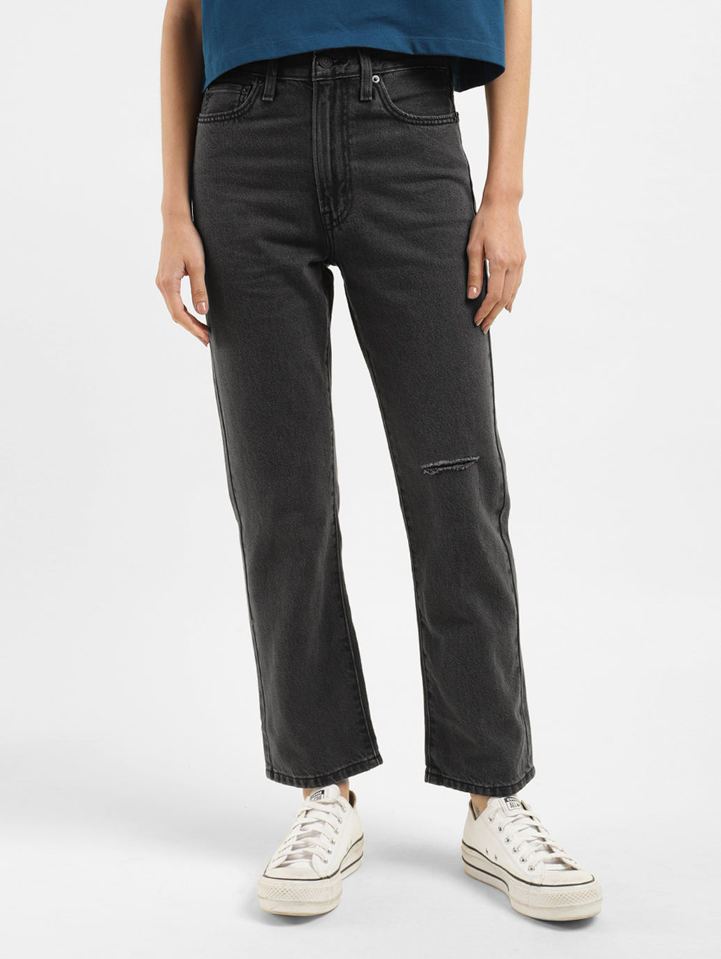 Women's High Rise Straight Fit Jeans