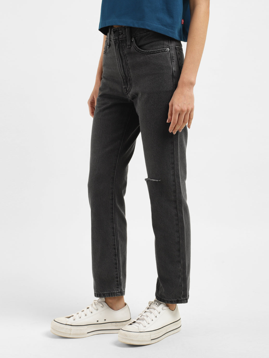 Women's High Rise Straight Fit Jeans