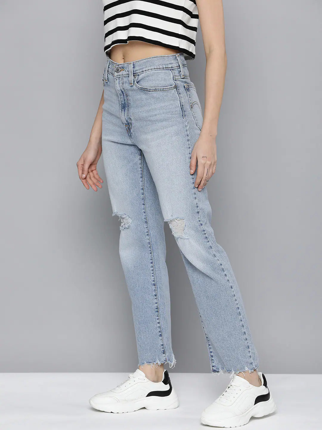 Women's Blue Wedgie Straight Fit High Rise Jeans