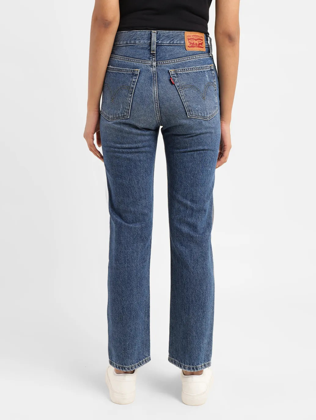 Women's High Rise Wedgie Straight Fit Jeans