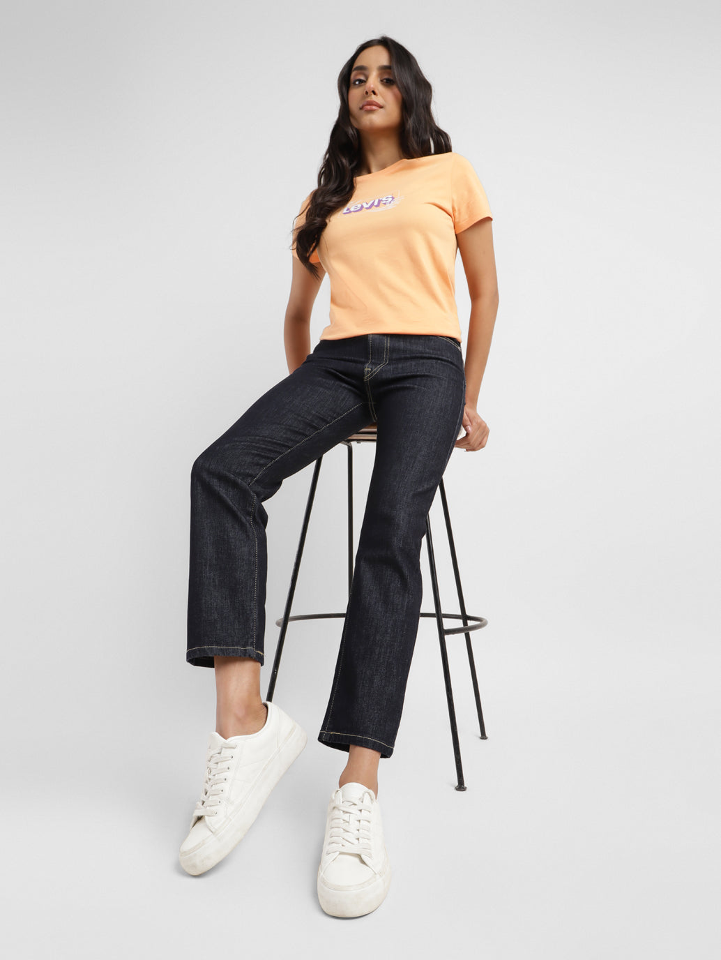 Women's Blue Wedgie Straight Fit Mid Rise Jeans