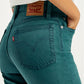 Women's Teal Green Wedgie Straight Fit Mid Rise Jeans - 90631c12-4d74-494a-9751-ecd1e8864dab View