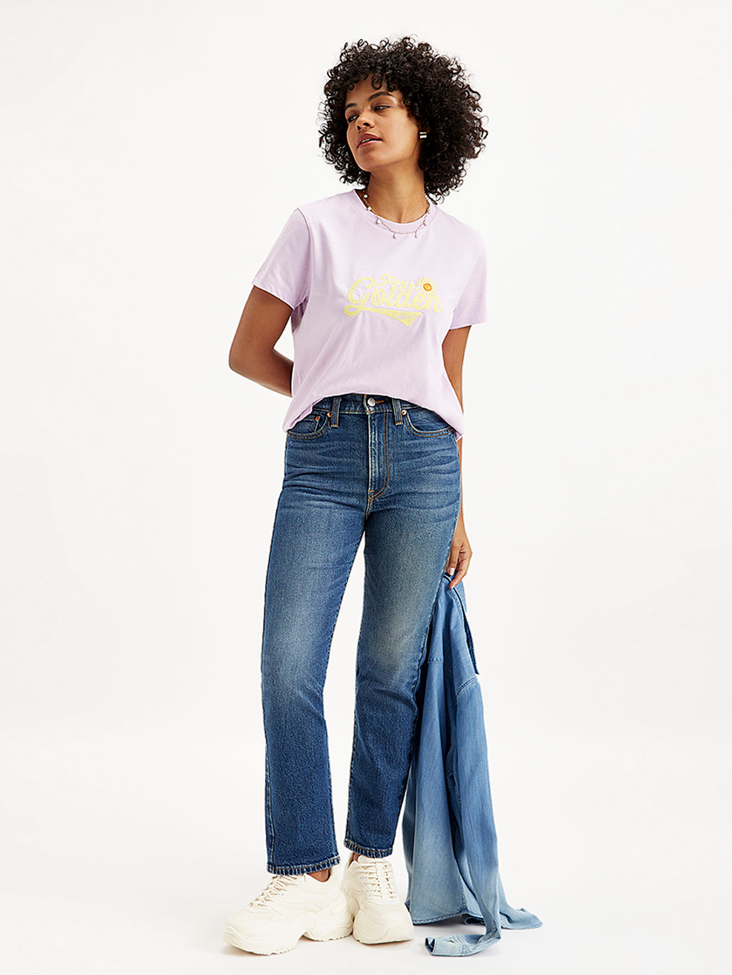 Women's Blue Wedgie Straight Fit Mid Rise Jeans