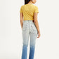 Women's High Rise Wedgie Straight Fit Blue Jeans