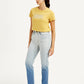 Women's High Rise Wedgie Straight Fit Blue Jeans