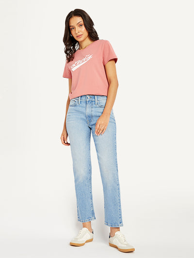 levi's Women's Blue Wedgie Straight Fit Mid Rise Jeans-picture-34