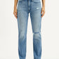 Women's Light Blue Wedgie Straight Fit Mid Rise Jeans - Front View