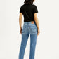 Women's Light Blue Wedgie Straight Fit Mid Rise Jeans - Back View