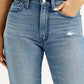Women's Light Blue Wedgie Straight Fit Mid Rise Jeans - Detail View