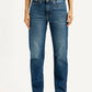 Women's Blue Wedgie Straight Fit Mid Rise Jeans - Front View