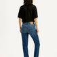 Women's Blue Wedgie Straight Fit Mid Rise Jeans - Back View