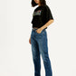 Women's Blue Wedgie Straight Fit Mid Rise Jeans - Side View