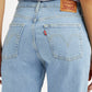 Women's Light Blue Wedgie Straight Fit Mid Rise Jeans - detail View