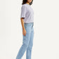Women's Light Blue Wedgie Straight Fit Mid Rise Jeans - Side View