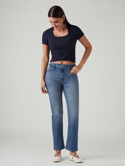 levi's Women's Blue Wedgie Straight Fit High Rise Jeans-picture-12