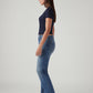 Women's Blue Wedgie Straight Fit High Rise Jeans - Side View