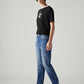 Women's Blue Wedgie Straight Fit High Rise Jeans - Side View