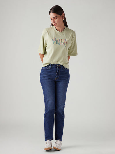 levi's Women's Blue Wedgie Straight Fit High Rise Jeans-picture-21