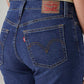 Women's Blue Wedgie Straight Fit High Rise Jeans - Detail View