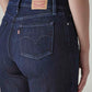 Women's Dark Indigo Wedgie Straight Fit High Rise Jeans - Detail View