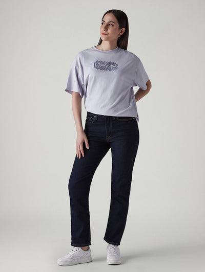 levi's Women's Dark Indigo Wedgie Straight Fit High Rise Jeans-picture-28