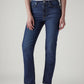 Women's Dark Indigo Wedgie Straight Fit High Rise Jeans - Front View