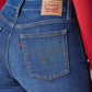 Women's Blue Wedgie Straight Fit High Rise Jeans - Detail View
