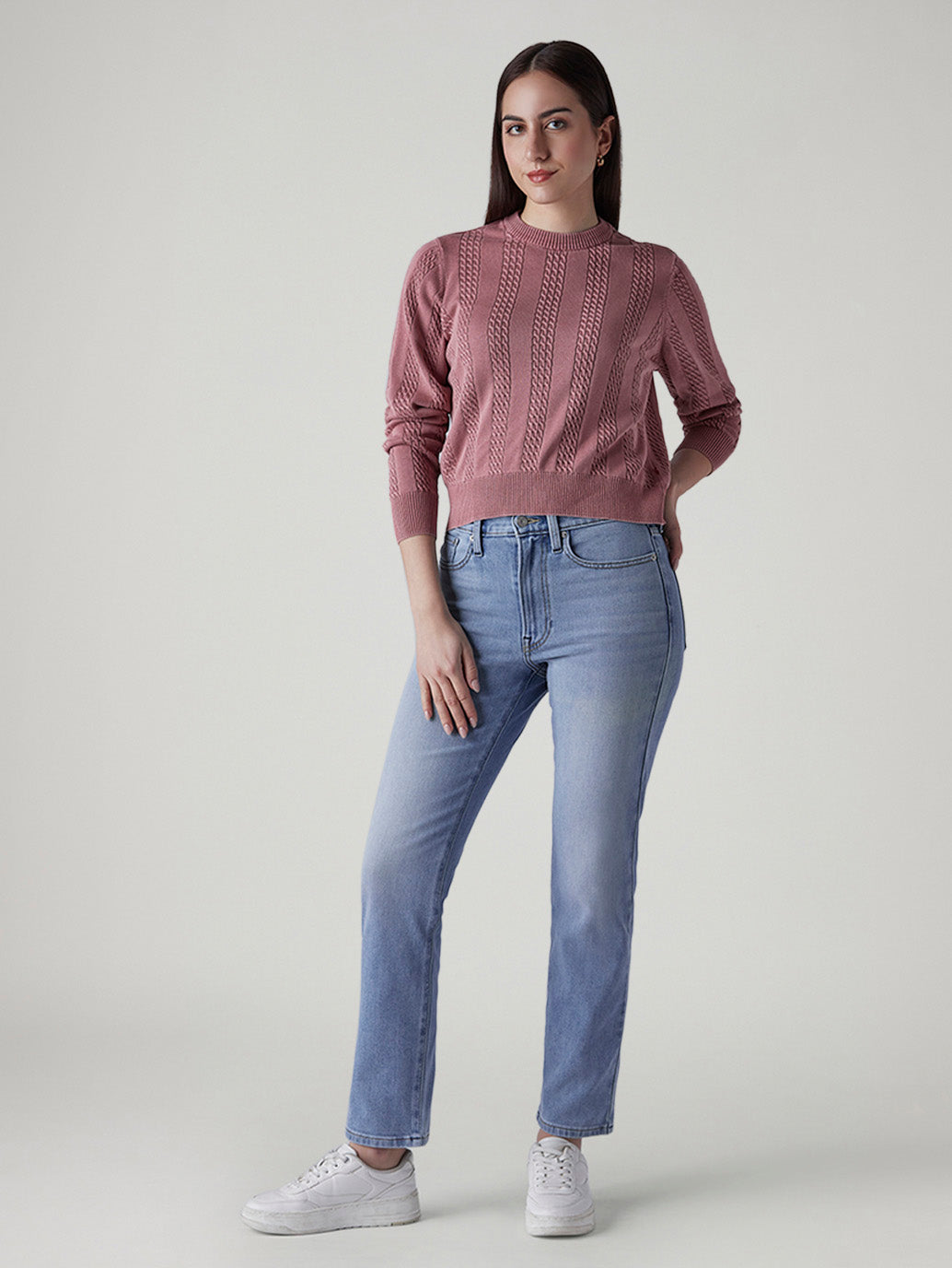 Women's Light Blue Wedgie Straight Fit High Rise Jeans