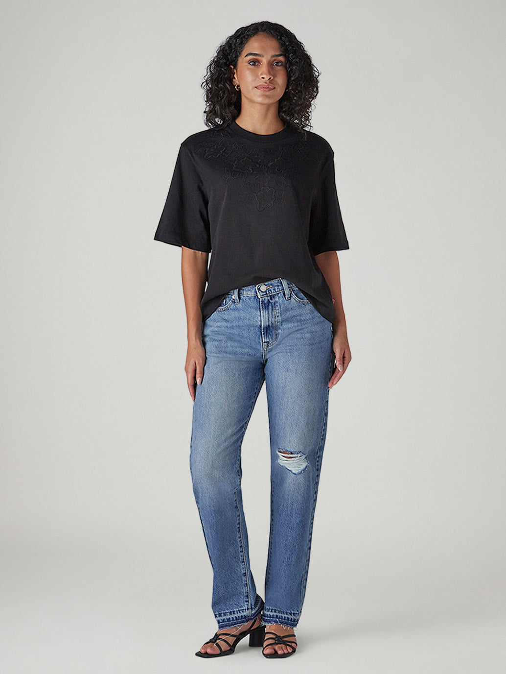 Women's Blue Wedgie Straight Fit High Rise Jeans - 20 View