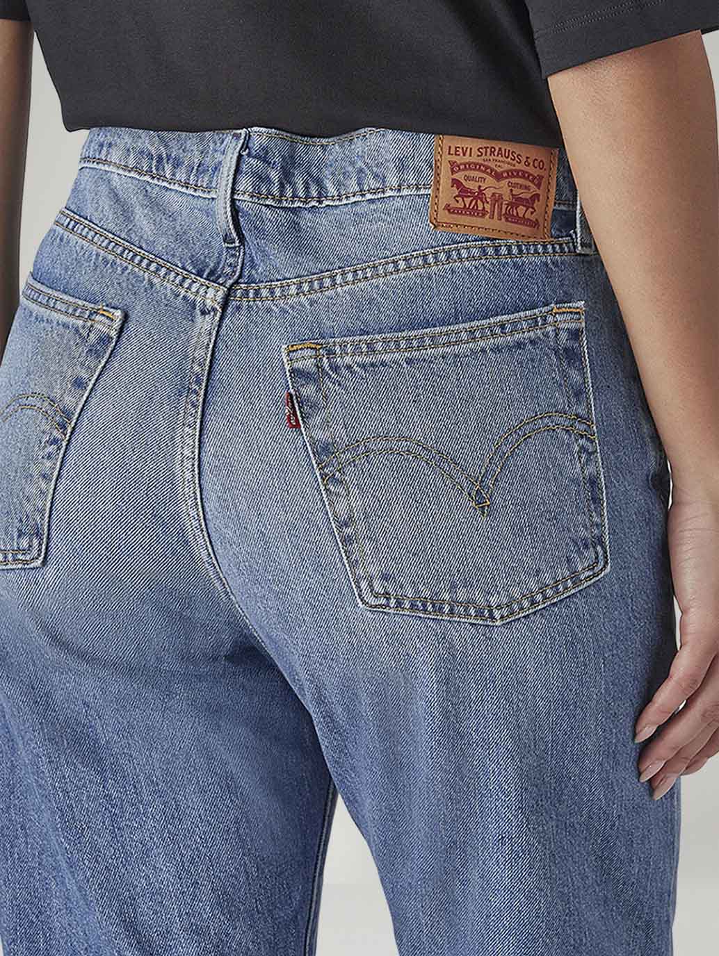 Women's Blue Wedgie Straight Fit High Rise Jeans - 20 View