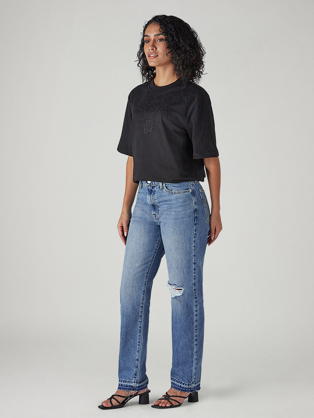 Women's Blue Wedgie Straight Fit High Rise Jeans - 20 View