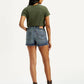 Women's Mid Indigo Wedgie Fit Mid Rise Shorts - Back View