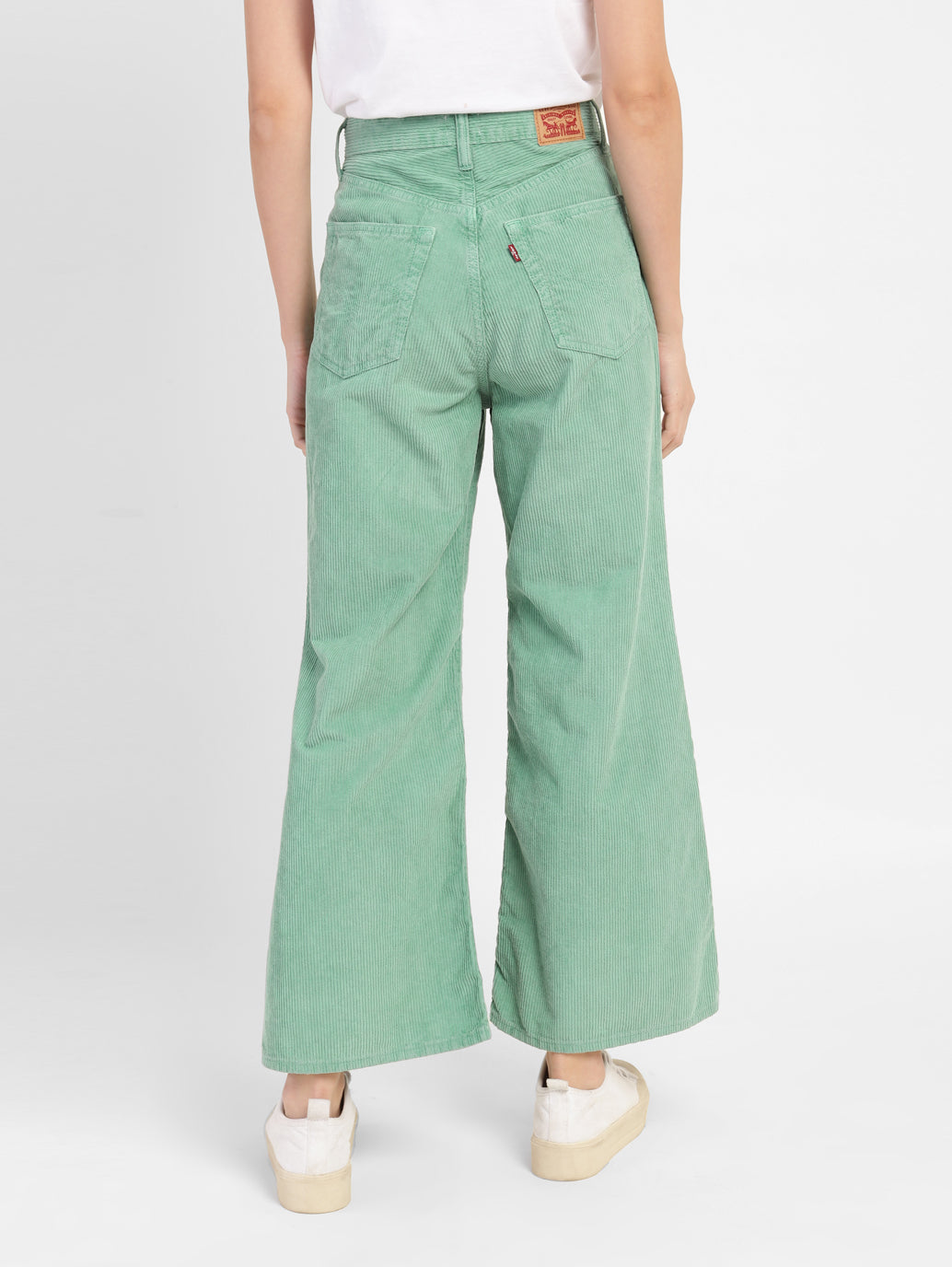 Women's Green Loose Fit High Rise Jeans - 63f6d973-d426-4cf0-8b5c-628fd76484e3 View