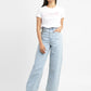 Women's Blue Loose Fit High Rise Jeans - bf55f446-abb7-465b-bcaf-ab9f69164a1a View