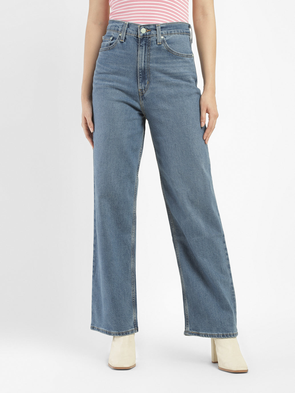 Women's High Rise Loose Fit Jeans