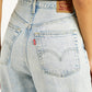 Women's High Rise Loose Fit Light Blue Jeans