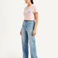 Women's High Rise Loose Fit Blue Jeans