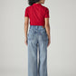 Women's Light Indigo Loose Fit High Rise Jeans - Back View