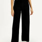 Women's Black Loose Fit High Rise Jeans - Front View