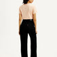 Women's Black Loose Fit High Rise Jeans - Back View