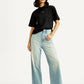 Women's Blue Loose Fit High Rise Jeans - Styleshot View